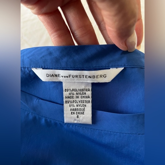 Diane Von Furstenberg | Women’s SZ 8 | Blue Side Tie Dress - Picture 6 of 9